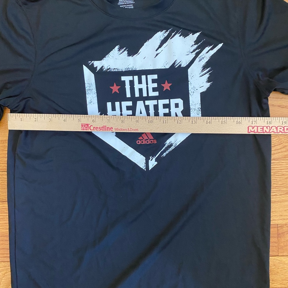 Adidas Tshirt Big Boys Youth XL (18) Black “The Heater” Tee Climalite Shirt - Picture 3 of 4
